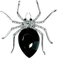 Halloween Spider Open Ring Exaggerate Big Spider Zirconia Crystal Statement Ring for Women Punk Gothic Jewelry Halloween Gift black resizable