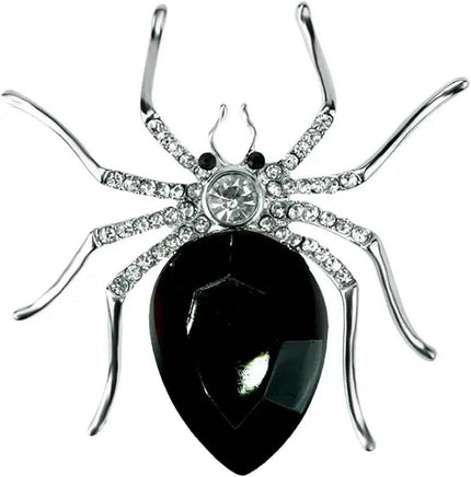 Halloween Spider Open Ring Exaggerate Big Spider Zirconia Crystal Statement Ring for Women Punk Gothic Jewelry Halloween Gift black resizable