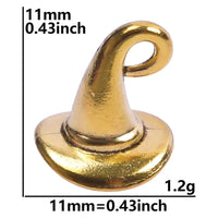 20pcs Antique Silver Color Halloween Witch Hat Charm Pendants Fit Necklace Bracelet Handmade Jewelry Making Supplies Accessories 25055