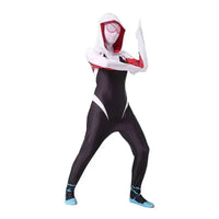 Latest Gwen Spiderman Costume for Kids and Adult White Spider Girl Mask 3D Style Halloween Costumes Cosplay Suiter Body Jumpsuit GW-001