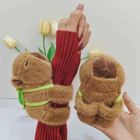 1-20PCS Rytanda Capybara Clap Circle Toys Slap Snap Wrap Wristband Bracelet Capybara Plush Hand Ring Fun Pop Circles Kids Gift