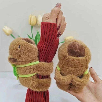 1-20PCS Rytanda Capybara Clap Circle Toys Slap Snap Wrap Wristband Bracelet Capybara Plush Hand Ring Fun Pop Circles Kids Gift