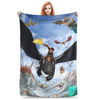 How to Train Your D-ragon Blankets Flannel Novelty Breathable Throw Blanket for Bedspread Spring Autumn 9