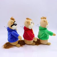 Lusy Store LLC Alvin and the Chipmunks Plush Toy Set &ndash; Soft &amp; Fluffy Stuffed Animals &ndash; 8in (20cm) &ndash; Lusy Store Stuffed Animal