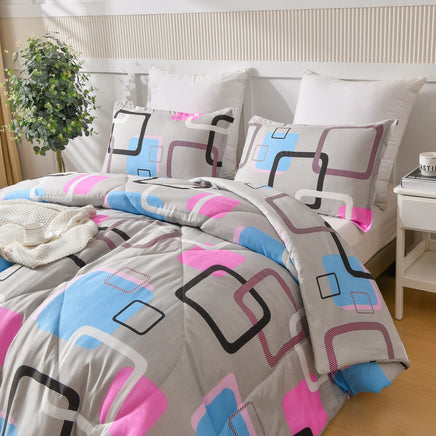 Geometric Pattern 3-Piece Comforter Set - Lusy Store