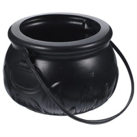 Candy Cauldron Halloween Bucket Witch Basket Plastic Treat Black Pot Bowl Kettle Trick Pumpkin Holder Or Goodie Photo Costume black