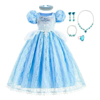 Cinderella Dress For Girls Kids Party Cosplay Halloween Costumes Kids Birthday Princess Dress Up Clothes Dress9