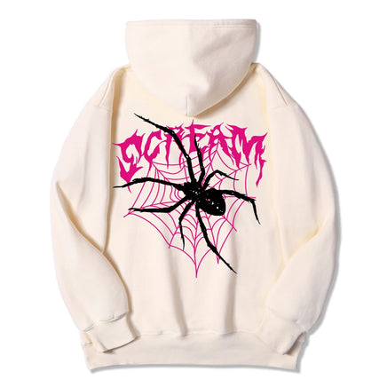 Scream Spiders & Cobwebs Women Hoodies Harajuku Oversize Hoody Fashion Loose Clothing Comfortable Beige