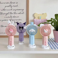 Sweet Mini Fan Cartoon Cinnamoroll Hello Kitty Kuromi Melody Small Fan