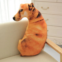 3D Cute Curved Dog Pillow 50cm Pillow Realistic Animal Funny Dog Head Role Playing Home Decoration Sofa Ornament Lusy Store