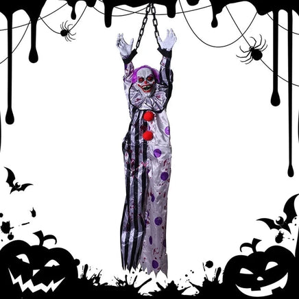 Halloween Animatronics Decoration Hanging Clown Nurse Voice Control Electric Outdoor Scary Clearance Horror Haunted House Props clown