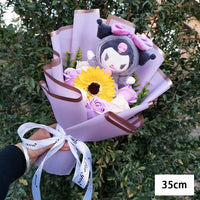 Hello Kitty Kuromi Melody Cinnamoroll Plush Bouquet Home Decoration Xmas Friend Gifts Kuromi-8