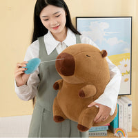 Lusy Store LLC Snot Capybara Plush Toy Kawaii Simulation Animal Cute Plush Soft Stuffed Doll Throw Pillow Large Size Gift Plush