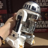 960ml Moka Hand Coffee Maker R2-d2 Cartoon Star Wars Robot Office Home Manual Thermal Stainless Steel Pressing Mini Coffee Pot Lusy Store