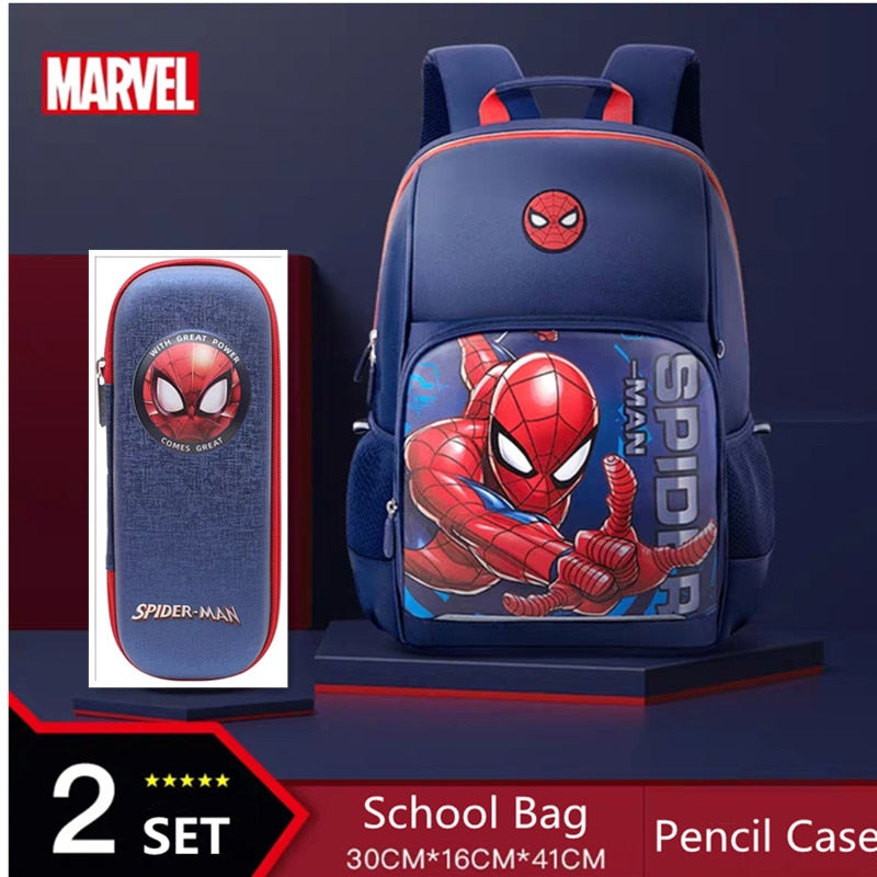 Spiderman Backpack New School Bags For Boys Primary Student Shoulder Grade 1-3 Mochilas B106
