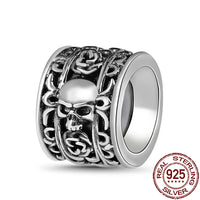 Gothic 2025 Charms 925 Sterling Silver Halloween Nightmare Skull Skeleton Beads Fit Snake Chain Bracelet Necklace DIY Jewelry BMT612