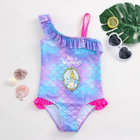 Alice in Wonderland Girls Swimsuit Mermaid Fish Scale One-Piece Bathing Suits Children's Dresses Summer Swimwear Beach Suit Kids Lusy Store