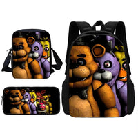 Cartoon Five Night At Freddy Child School Backpack With Shoulder Bag Pencil Bags School Bags for Boys Girls Best Gift XHOO4-TZ-145-A6