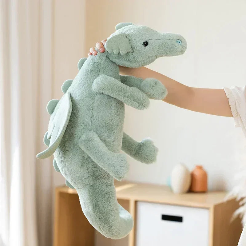 Lusy Store LLC Dragon Plush Toys Stuffed Dinosaur Flying Wings White Pink Green Blue Dragons Birthday Gift for Boy Plush