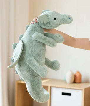 Lusy Store LLC Dragon Plush Toys Stuffed Dinosaur Flying Wings White Pink Green Blue Dragons Birthday Gift for Boy Plush