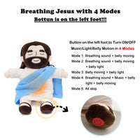 Easter Plush | Soft Breathing Jesus Comfort Toy | 16 in | Lusy Store Blue Jesus 16" - 4 Modes