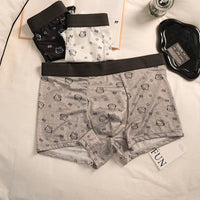 Men Hello Kitty Underwear Kawaii Student Cartoon Ice Silk No Trace Summer Printing Loose Four Corners Boxer Pants Briefs Gift