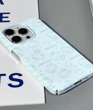 Lusy Store Cute Cartoon Hello Kitty Phone Case for IPhone 16 15 14 13 12 11 Pro Max XS XR XSMax 6 7 8 Plus Glossy HD Hard PC Cover 