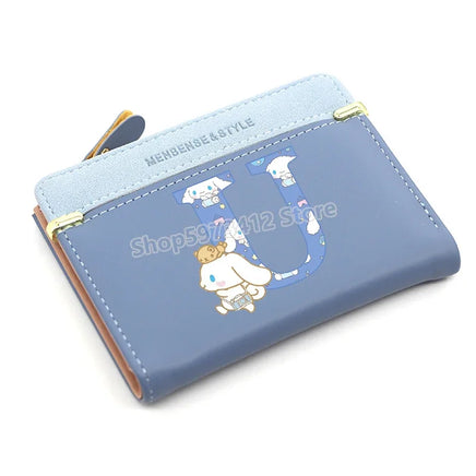 Cute Cinnamoroll Wallets Women Coin Purse Cartoon Sanrios Anime Pu Casual Money Bag Clutch Card Holder Wallet with Buttons Gift kt1088