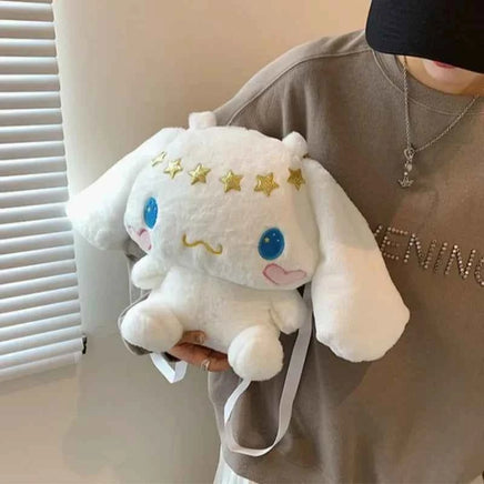 24 Styles Sanrio Plush Doll Kawaii Cinnamorol Plush Stuffed Backpack Girl's Cartoon Bag Gift Bag Girlfriend Child Birthday Gift
