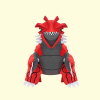 Lusy Store LLC Pokemon Groudon Plush Doll Cartoon Red Elf Soft Stuffed Kawaii Dinosaur Gift Plush