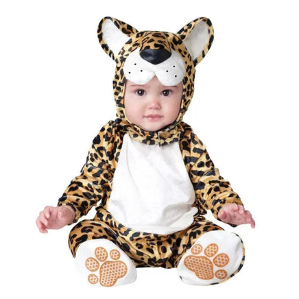 2024 New Arrival High Quality Baby Boys Girls Halloween Dinosaur Costume Romper Kids Clothing Set Toddler Co-splay Triceratops Sandy Beige