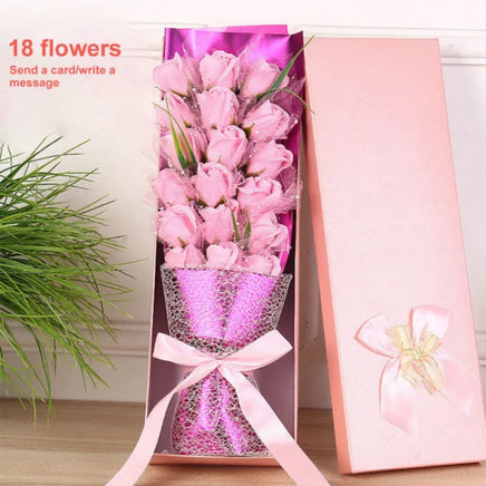 Creative Soap Flower Valentines Day Wife Girlfriend Gift Rose Flower Artificial Soap Bouquet B