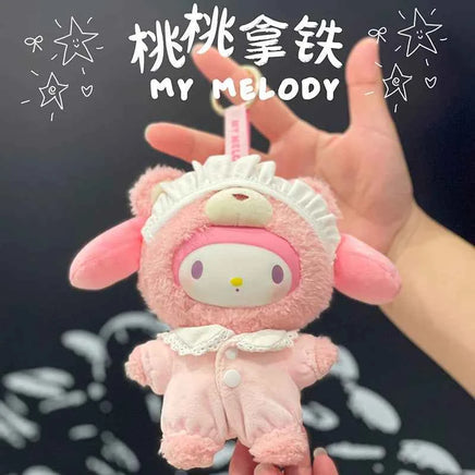 Creative Cartoon Kuromi Hello Kitty Plush Pendant Doll Sanrio Family Latte Baby Cute Keychain Toy Cool Lommy Doll Girls Gift Toy Melody 15cm