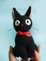 Black Cat Backpack Plush Jiji Plush Soft Stuffed Animal Cute Decor Toy Gifts
