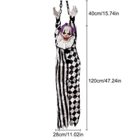 Halloween Animatronics Decoration Hanging Clown Nurse Voice Control Electric Outdoor Scary Clearance Horror Haunted House Props black