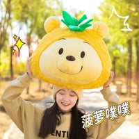 Lusy Store LLC Winnie The Pooh Plush Toys Kawaii Anime Plushie Pineapple Pooh Doll Stuffed Pillows Gift Plush