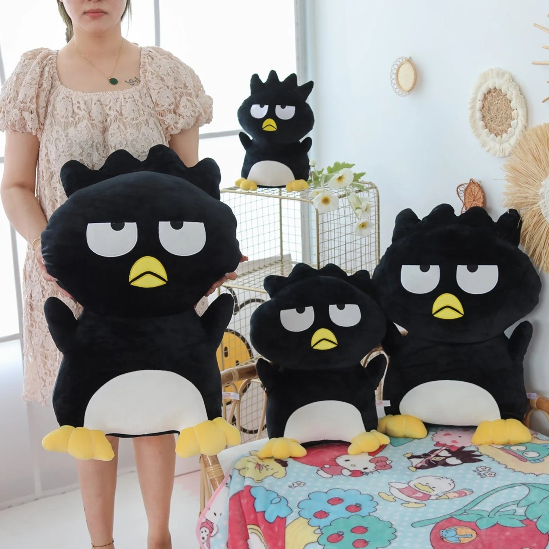 Lusy Store LLC Bad Badtz Maru Penguin Stuffed Animal &ndash; Soft Plush Toy &ndash; 12in/16in/24in &ndash; Lusy Store Stuffed Animal