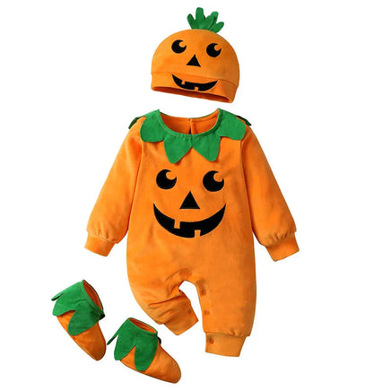 0-24Months Baby Boys Jumpsuits Halloween Costumes Children Halloween Cosplay Party Boy Clothes Long-sleeved Hoodie set2