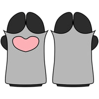 Unisex Cosplay Gloves Cartoon Sheep Hoof Shape Plush Gloves Halloween Mittens Furry Cuffs Gloves for Carnivals Party 3