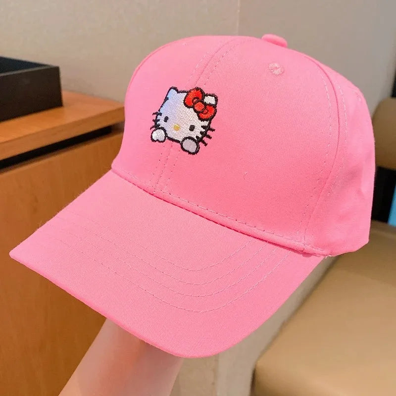 Lusy Store LLC Hello Kitty Kuromi Snapback Cap Cinnamoroll Cotton Baseball Cap For Child Hip Hop Hat