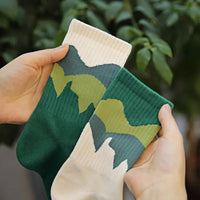 1/4 Pairs Men's and women's casual socks, asymmetrical niche mid length socks Lusy Store