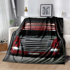 3D S-Scania Top Class Truck Cartoon Soft Blankets,Throw Blanket Comfortable Blanket for Picnic Beds Sofa Home Bedroom Lusy Store