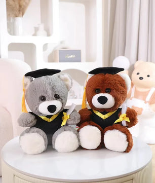 Lusy Store LLC Graduate Plush Dolls Doctor Capybara Owl Bear Plush Toy Cute Stuffed Animal Soft Cartoon Pillow Gift Plush
