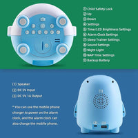 ABVA-Kids Alarm Clock, Alarm Clock for Kids, Ready to Wake Up Sleep Trainer, Colorful Night Light, Nap Timer Lusy Store