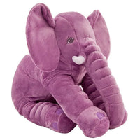 Large Elephant Plush Toy – Soft Stuffed Pillow & Cushion (16in/24in) | Lusy Store Purple