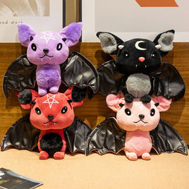 Lusy Store LLC Dark Series Vampire Plush Bat Toy Pentacle Moon Bat Doll Stuffed Halloween Plush Kids Toy Home Decor Plush