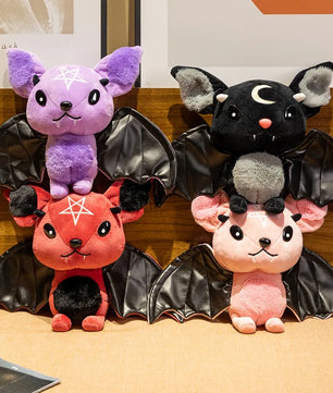 Lusy Store LLC Dark Series Vampire Plush Bat Toy Pentacle Moon Bat Doll Stuffed Halloween Plush Kids Toy Home Decor Plush