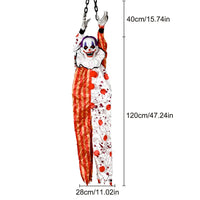 Halloween Animatronics Decoration Hanging Clown Nurse Voice Control Electric Outdoor Scary Clearance Horror Haunted House Props orange