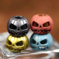 Halloween Pumpkin Skull Face Lantern EDC Brass Knife Beads DIY Woven Paracord Lanyard Pendants Outdoor Tool Hangings Accessories