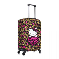 Hello Kitty Leopard Suitcase Cover Cruise Trip Protection Vacation Strectch Luggage Supplies